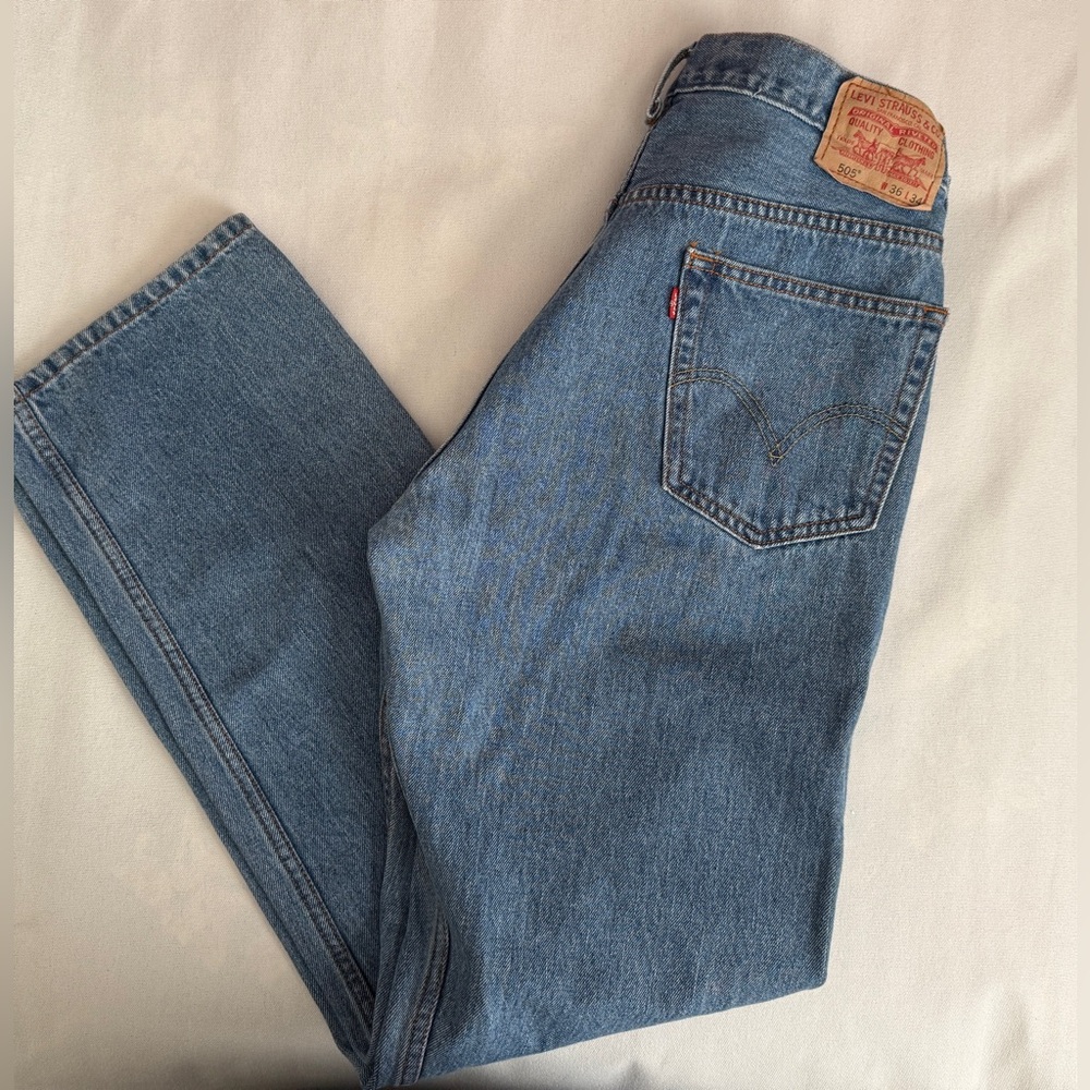 Levi’s 505 Regular Fit Men’s Jeans W36 L3 Medium Stonewash